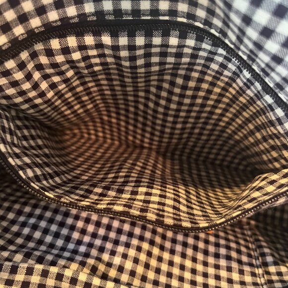 Talbots Cream and Tan Satchel with Woven Texture - Picture 12 of 12